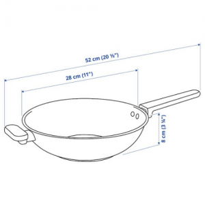 ماهیتابه 28سانتی ایکیاMIDDAGSMAT استیل ضد زنگ / پوشش نچسب