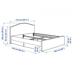 کاور تخت ایکیا 160x200 سانتی RAMNEFJÄLL