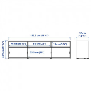 میز تلویزیون ایکیا SPIKSMED سایز 155x32x44 سانتی