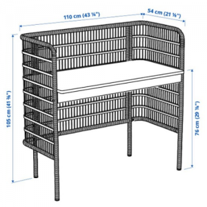 میز تحریرحصیری  ایکیا  110x54 سانتی FRYKSÅS