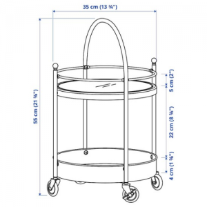 ترولی 55x35 سانتی ایکیا FRÖSJÖN مشکی