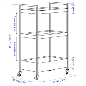 ترولی  50.5x30x83 سانتی ایکیا NISSAFORS