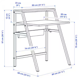 میز تحریر ایکیا 80x60  سانتی MITTPLAN