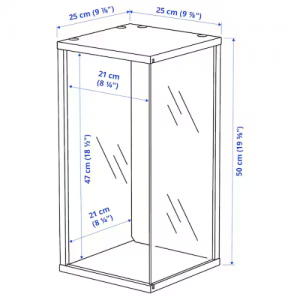 کابینت دیواری تک در ایکیا BRÄNNBOLL سایز  50x25x25 سانتی