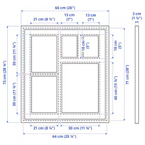 قاب عکس کلاژ 5 قسمتی ایکیا RÖDALM سایز 64x71 سانتی