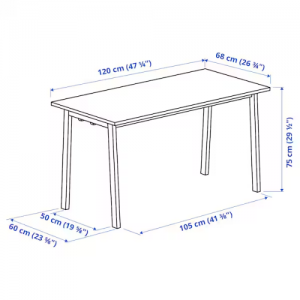 میز کنفرانس 120x68x75 سانتی  ایکیا MITTZON