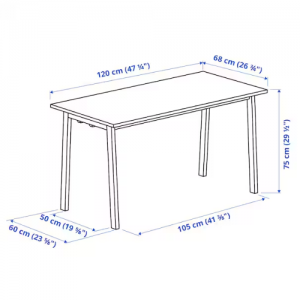 میز کنفرانس 120x68x75 سانتی  ایکیا MITTZON