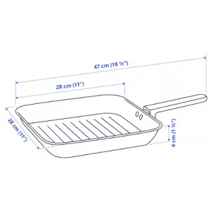 ماهیتابه گریل  28x28 سانتی ایکیا MIDDAGSMAT