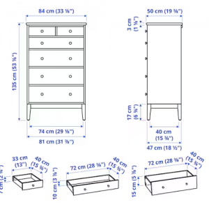 دراور 6 کشو  84x135 سانتی  ایکیا IDANÄS