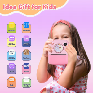 ERTYU Kids Camera Instant Print Toys for Girls Ages 6-12 Mini Camera