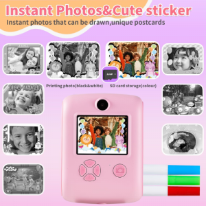 ERTYU Kids Camera Instant Print Toys for Girls Ages 6-12 Mini Camera