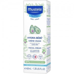 Mustela Hydra Bebe Face Cream – Daily Baby Moisturizer with Natural Avocado- 40ml