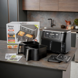 Ninja Foodi MAX Dual Zone Digital Air Fryer, 2 Drawers, 9.5L, 6-in-1