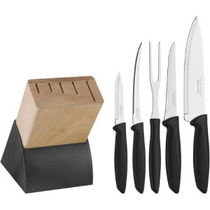 Tramontina Plenus 6 Pieces Knife and Block Set with Stainless Steel Blade