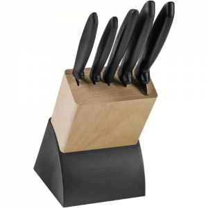 Tramontina Plenus 6 Pieces Knife and Block Set with Stainless Steel Blade