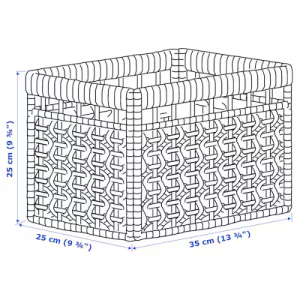 سبد نگهداری ‌حصیری  35x25x25 سانتی ایکیا TÄTING