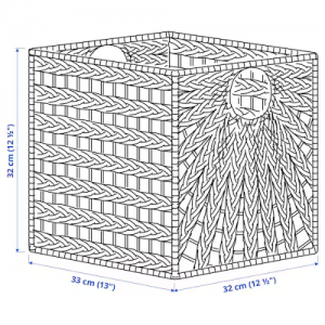 سبد نگهداری ‌حصیری 32x33x32 سانتی ایکیا LUSTIGKURRE