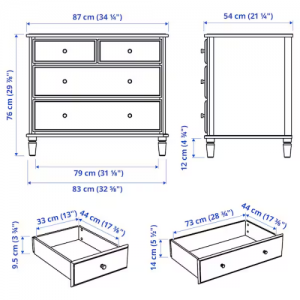 دراور 4 کشو  87x76 سانتی  ایکیا TYSSEDAL