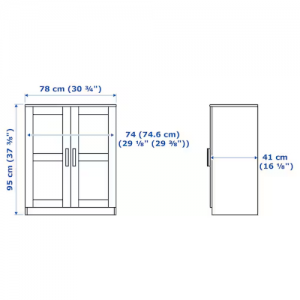 کابینت با درب  78x95 سانتی ایکیا BRIMNES