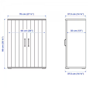 کابینت با درب  70x90 سانتی ایکیا SKRUVBY