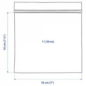 کیسه زیپ دار 1 لیتری ایکیا ISTAD مجموعه 20 عددی