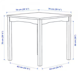 میز 2 نفره 74x74 سانتی ایکیا HAUGA