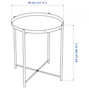 میز سینی دار ایکیا GLADOM سایز 45 در 53