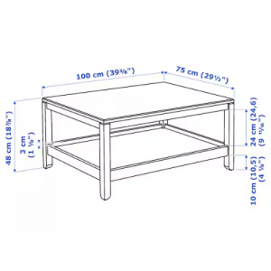 میز جلو مبلی 100x75 سانتی HAVSTA