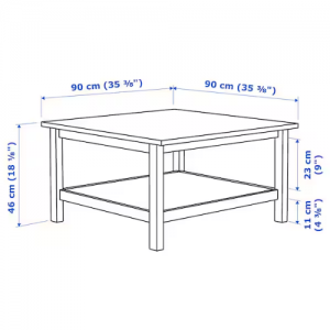 میز جلو مبلی 90x90 سانتی HEMNES