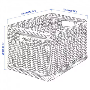 سبد حصیری 25x35x20 سانتی ایکیا BEKNA