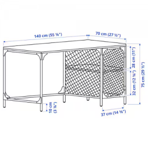 میز تحریر ایکیا 140x70 سانتی FJÄLLBO