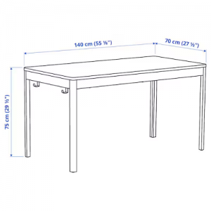 میز ایکیا 140x70x75 سانتی IDÅSEN