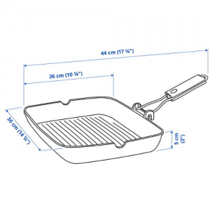 ماهیتابه گریل  36x26 سانتی ایکیا HUSKNUT