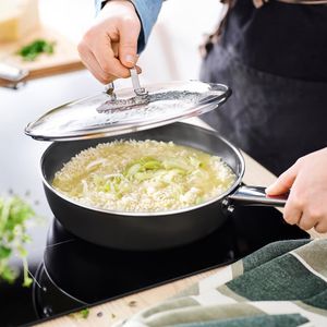 ماهیتابه۲۴سانتی با درب شیشه ای روکش نچسب ایکیا GULDÖRING  