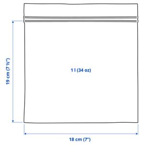 کیف 1L لیتری  ایکیا ISTAD پک ۲۵ عددی