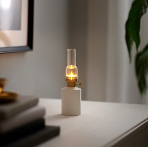 چراغ دکوراتیو LED رومیزی کنولتونگ ایکیا مدل KNÖLTÅNG باتری‌خور سفید