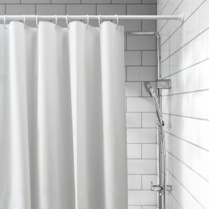 پرده حمام ایکیا NORDRÖNN سفید 180x200 سانتی‌متر – طراوت و پایداری برای حمام شما