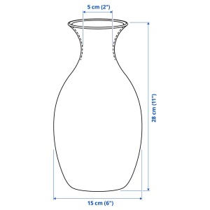 گلدان شیشه ای سبز ایکیا مدل BERGKÖRSBÄR – طرحی ساده و جاودانه