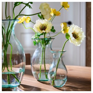 گلدان شیشه ای سبز ایکیا مدل BERGKÖRSBÄR – طرحی ساده و جاودانه