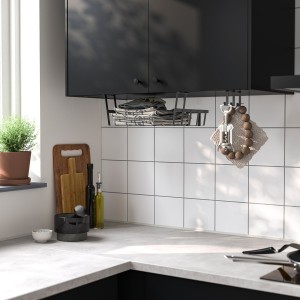 سبد نظم‌دهنده PÅLYCKE ایکیا | سبد گیره‌ای داخل کابینت و زیر قفسه، رنگ آنتراسیت