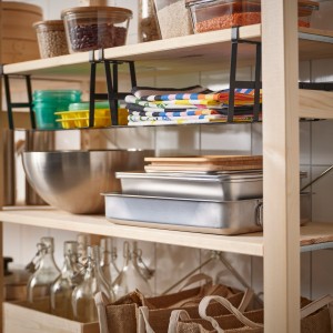 سبد نظم‌دهنده PÅLYCKE ایکیا | سبد گیره‌ای داخل کابینت و زیر قفسه، رنگ آنتراسیت