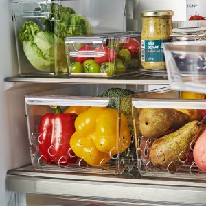 سبد نظم دهنده یخچال ایکیا KLIPPKAKTUS شفاف - برای میوه و سبزیجات