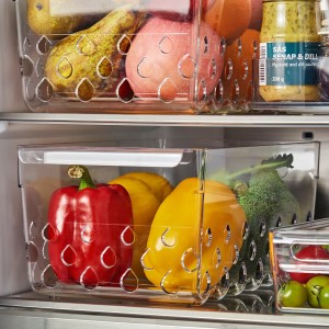 سبد نظم دهنده یخچال ایکیا KLIPPKAKTUS شفاف - برای میوه و سبزیجات