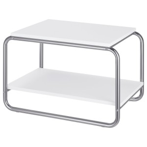 میز کناری ایکیا مدل BAGGBODA سفید با ابعاد 71x50 سانتی‌متر