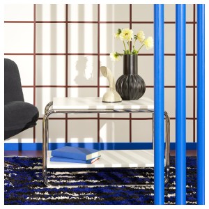 میز کناری ایکیا مدل BAGGBODA سفید با ابعاد 71x50 سانتی‌متر