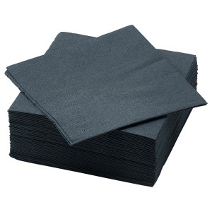 دستمال سفره کاغذی FANTASTISK ایکیا، خاکستری تیره، ابعاد 24x24 سانتی‌متر پک 50 عددی