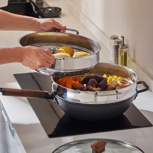 سبد بخارپز استیل KLOCKREN ایکیا، قطر 30 سانتی‌متر