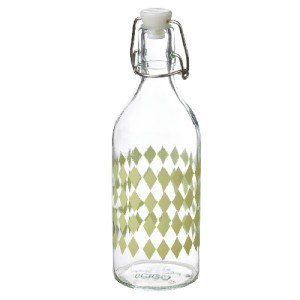 بطری شیشه ای 0.5 لیتری ایکیا KORKEN درب دار