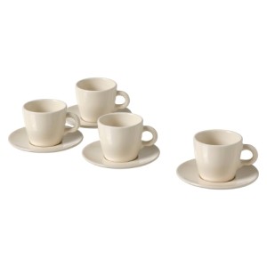 فنجان با نعلبکی 0.07 لیتری ایکیا FARGKLAR سرامیکی 4 عددی