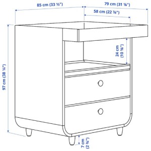 میز تعویض پوشاک نوزاد ایکیا MYLLRA با کشو